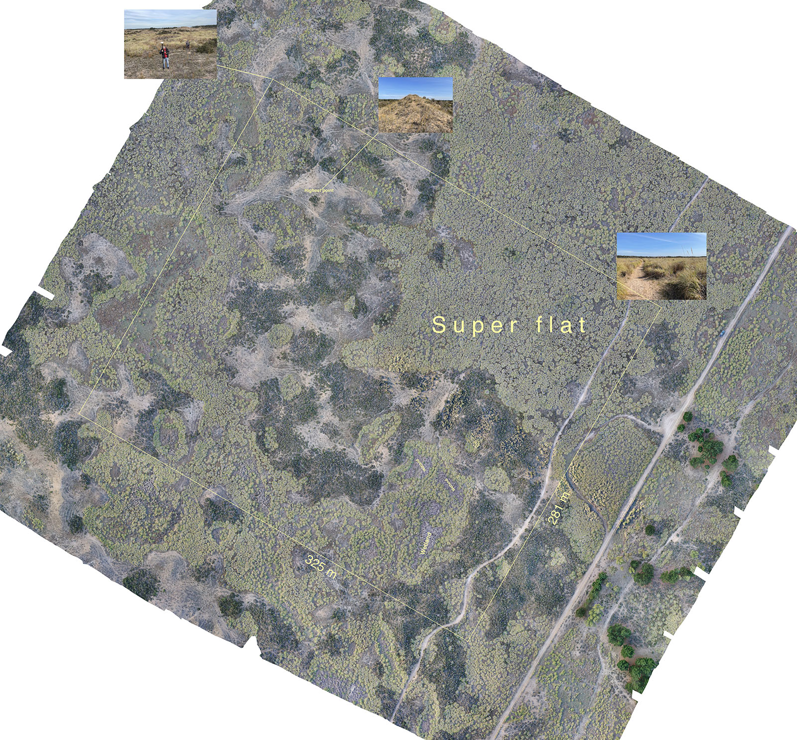 Aerial map view of the property